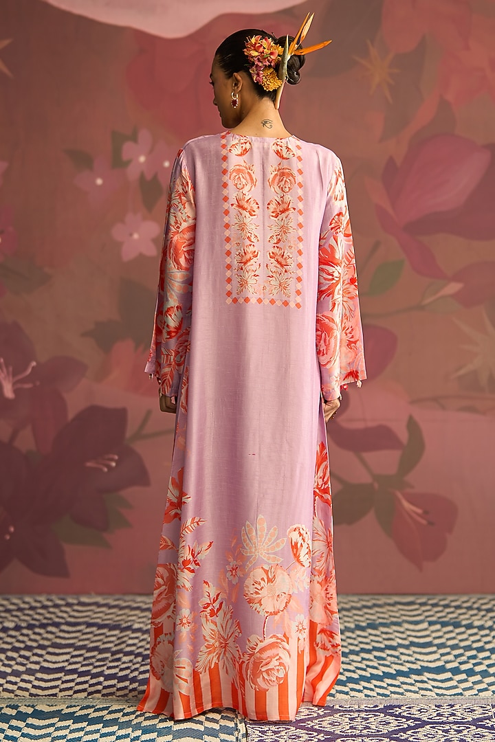 Lavender Silk Kaftan by Archana Shah at Pernia's Pop Up Shop