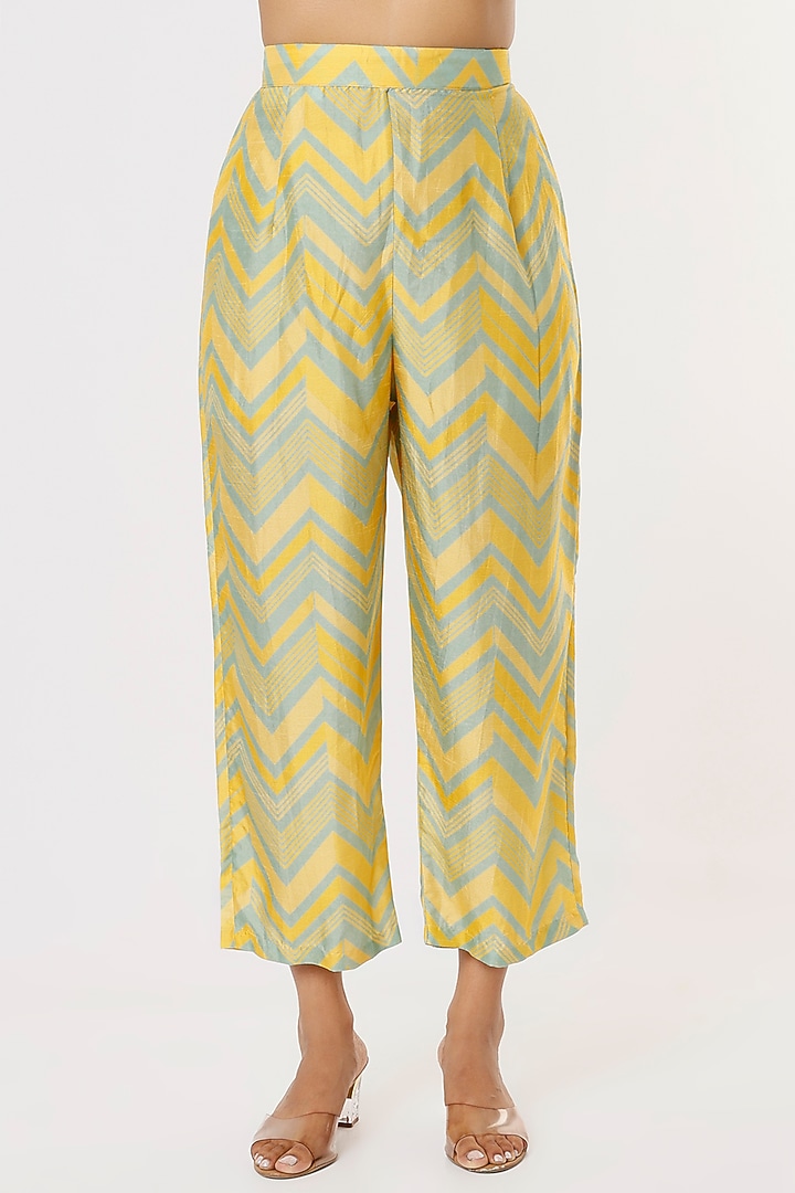 Green Tropical Printed Kurta Set by Archana Shah at Pernia's Pop Up Shop