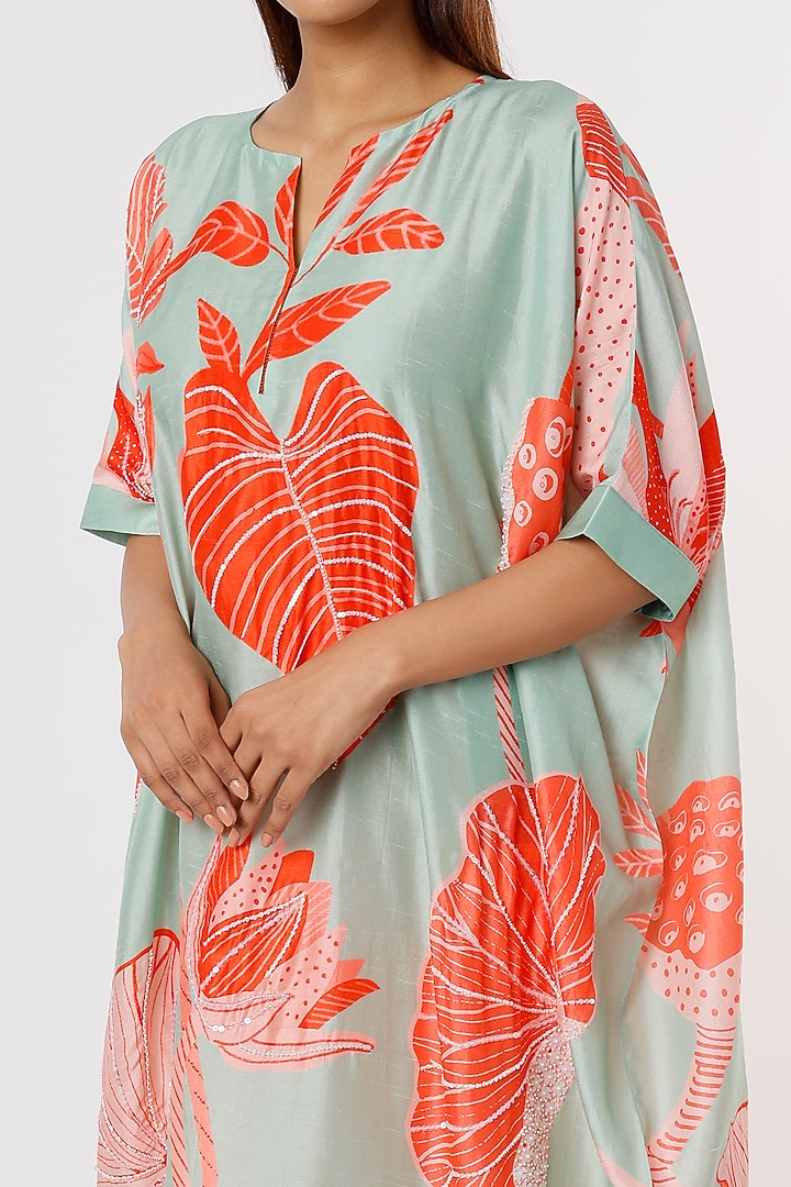 Green Silk Pant Set by Archana Shah at Pernia's Pop Up Shop