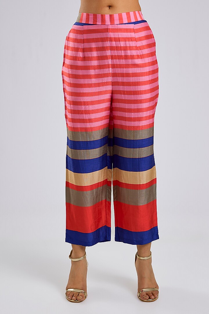 Blue Crepe Moroccan Co-Ord Set by Archana Shah at Pernia's Pop Up Shop
