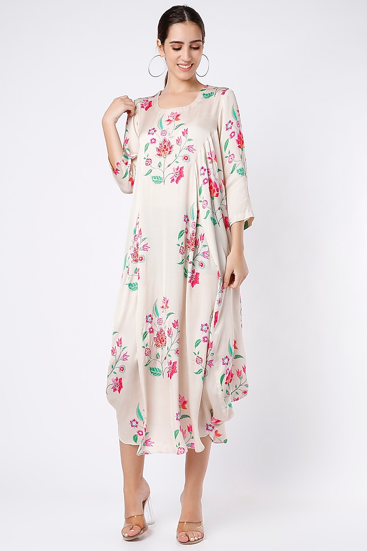 Off White Printed Tunic by Archana Shah at Pernia's Pop Up Shop