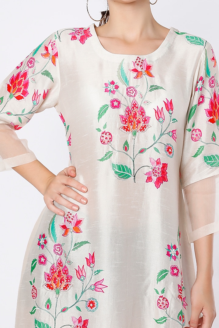 Ivory Printed Tunic by Archana Shah at Pernia's Pop Up Shop