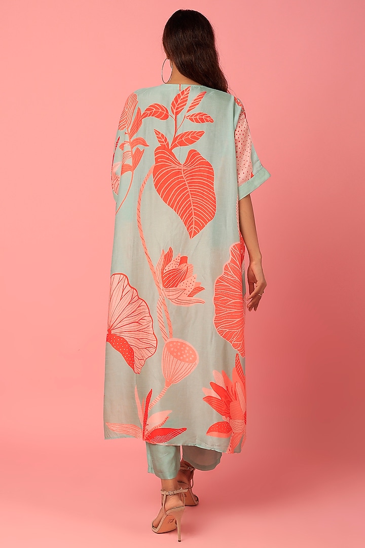 Green Printed Tunic Set by Archana Shah at Pernia's Pop Up Shop