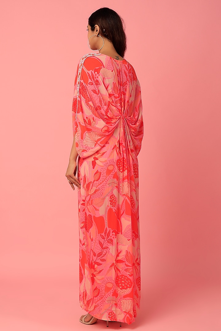 Pink Printed Kaftan by Archana Shah at Pernia's Pop Up Shop