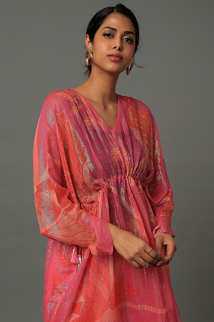 Pink Georgette Kurta Set by Archana Shah at Pernia's Pop Up Shop