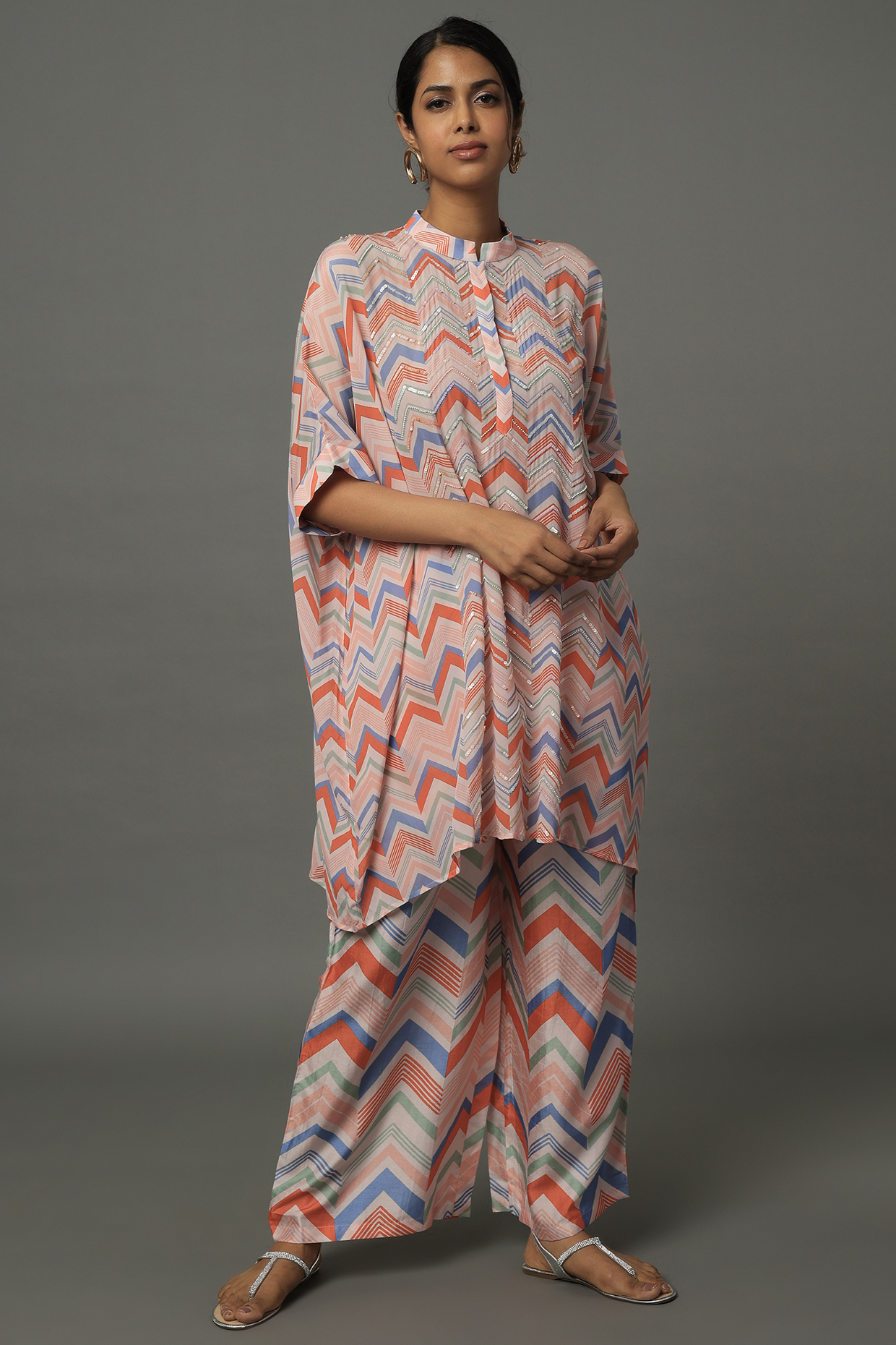 Multi-Colored Printed Kurta Set by Archana Shah at Pernia's Pop Up Shop