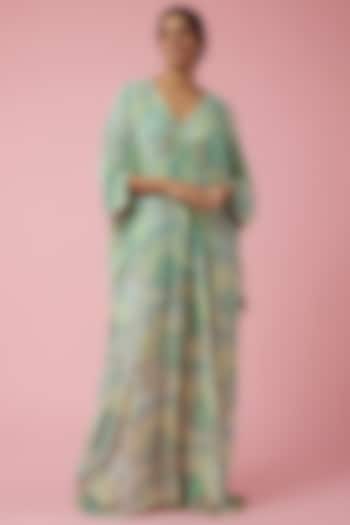 Sky Blue Printed Kaftan by Archana Shah at Pernia's Pop Up Shop