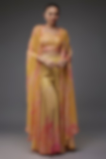 Primrose Shimmer Georgette Jacket Set by Archana Shah at Pernia's Pop Up Shop