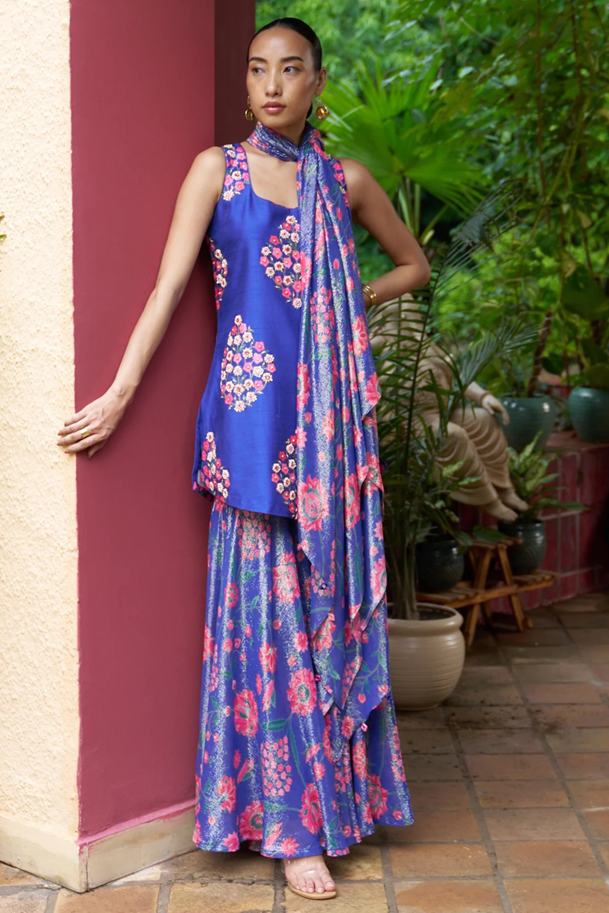 Purple Shimmer Wedding Sharara Set by Archana Shah at Pernia's Pop Up Shop