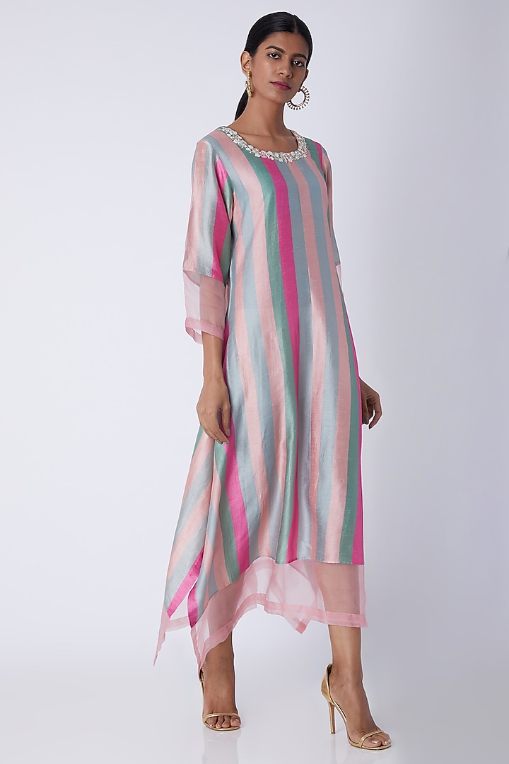 Multi Colored Embellished & Printed Tunic by Archana Shah