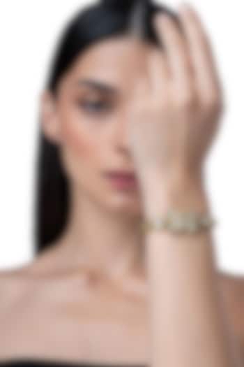 Gold Finish Kundan Polki Bracelet by AAKARSHA BY AJAY at Pernia's Pop Up Shop