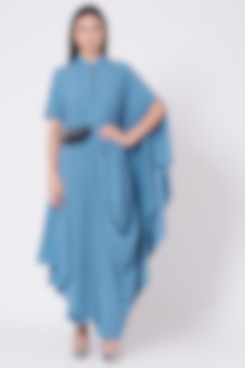 Sky Blue Tunic With Crystals by Aakaar at Pernia's Pop Up Shop