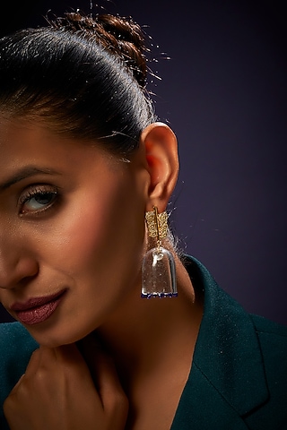 Gold Finish Dangler Earrings by Aadikara