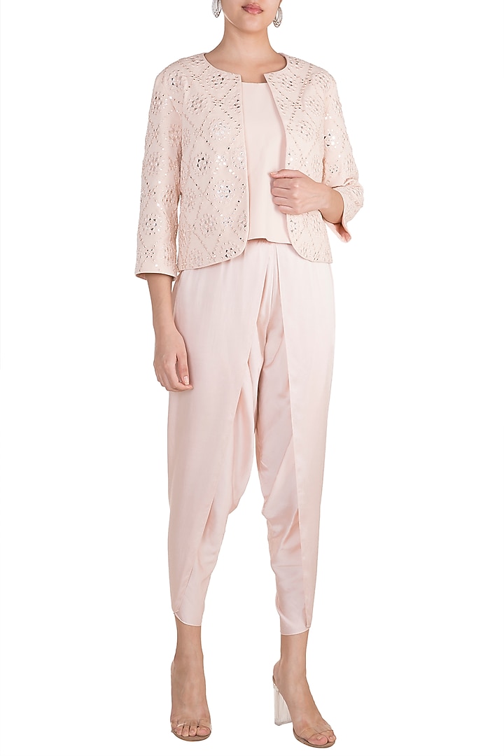 Pink Embellished Jacket by Aarti Mahtani at Pernia's Pop Up Shop