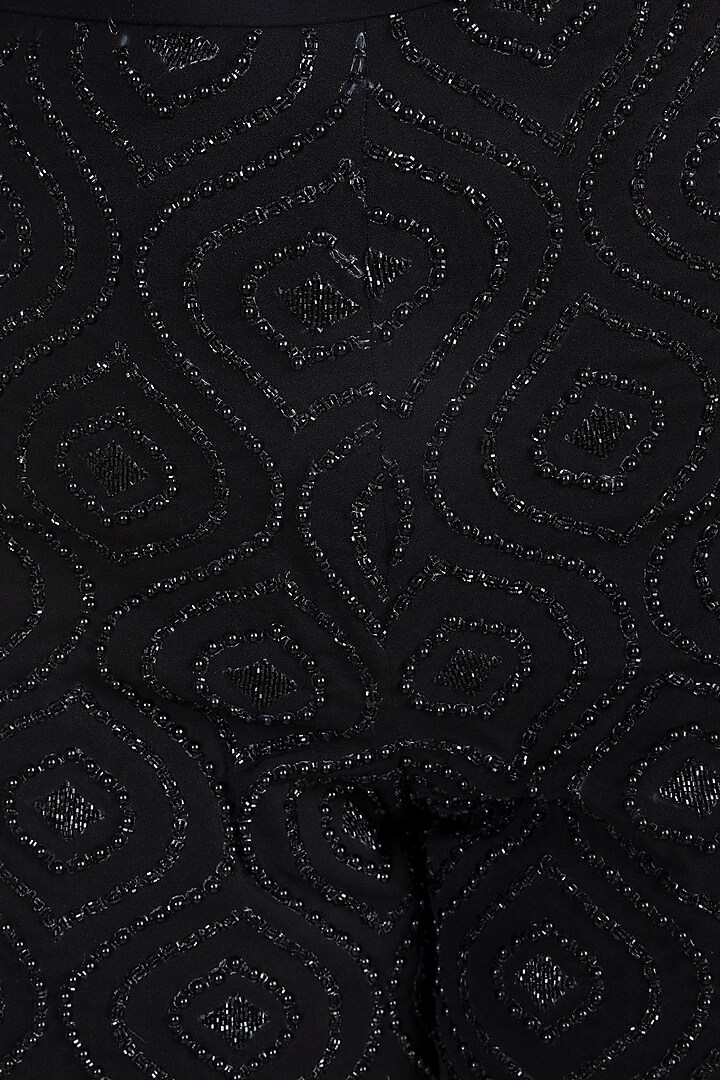 Black Embellished Shorts by Aarti Mahtani at Pernia's Pop Up Shop