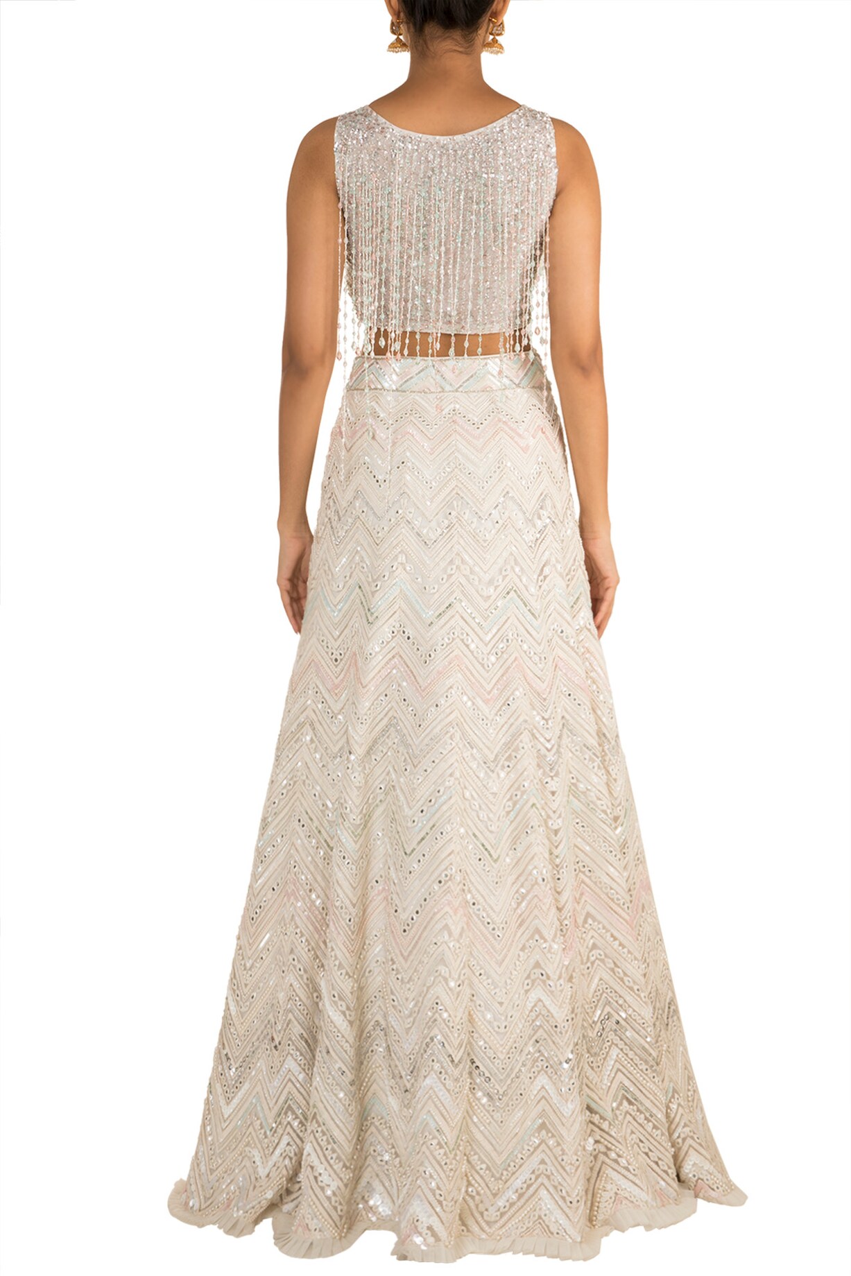 Ivory Embellished Lehenga Set by Aarti Mahtani at Pernia's Pop Up Shop 2025