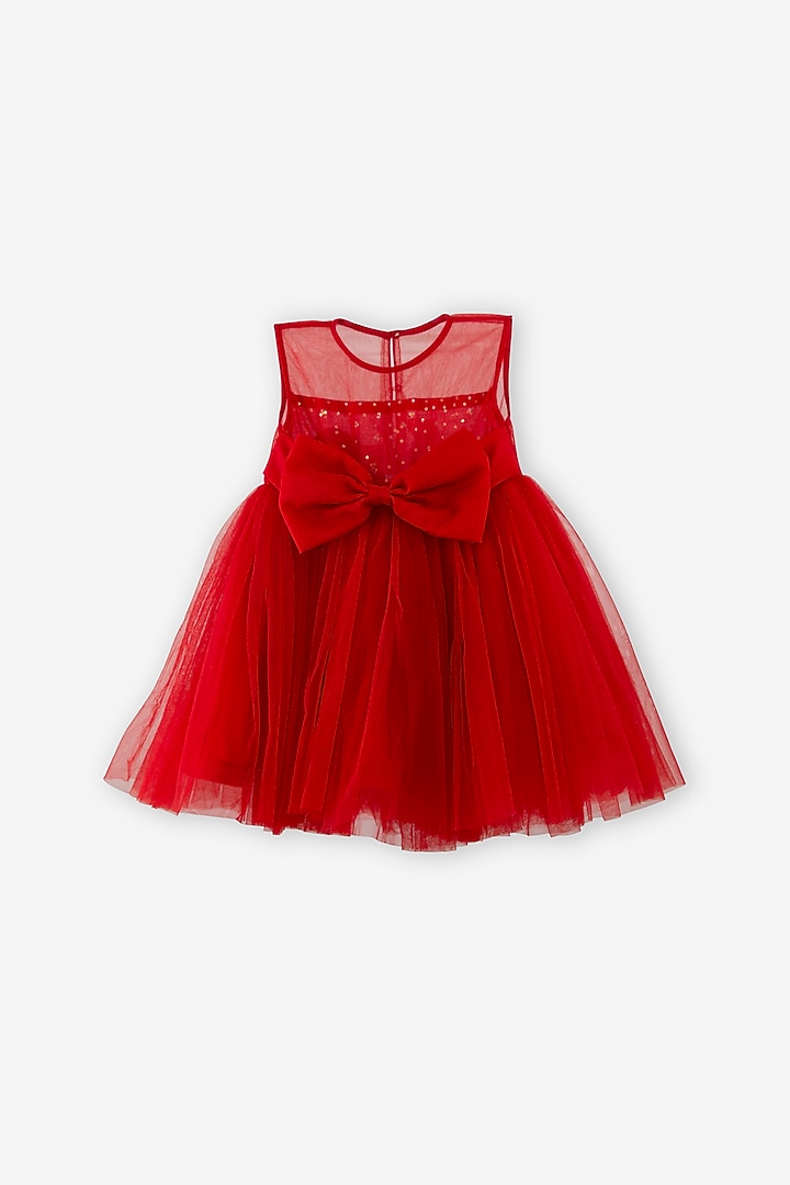 Red Net Dress For Girls by Anaario at Pernia's Pop Up Shop