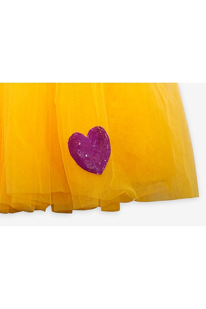 Orange Net Dress For Girls by Anaario at Pernia's Pop Up Shop