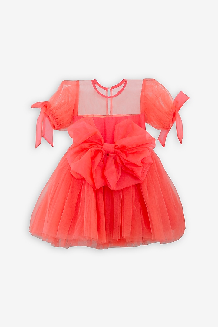 Pink Net Dress For Girls by Anaario at Pernia's Pop Up Shop