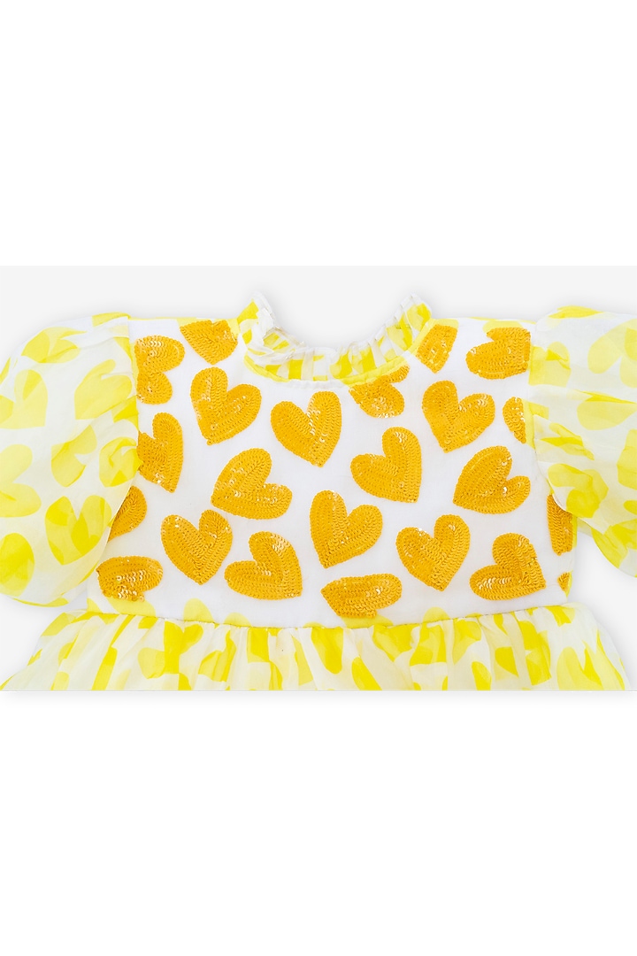 Yellow Organza Dress For Girls by Anaario at Pernia's Pop Up Shop