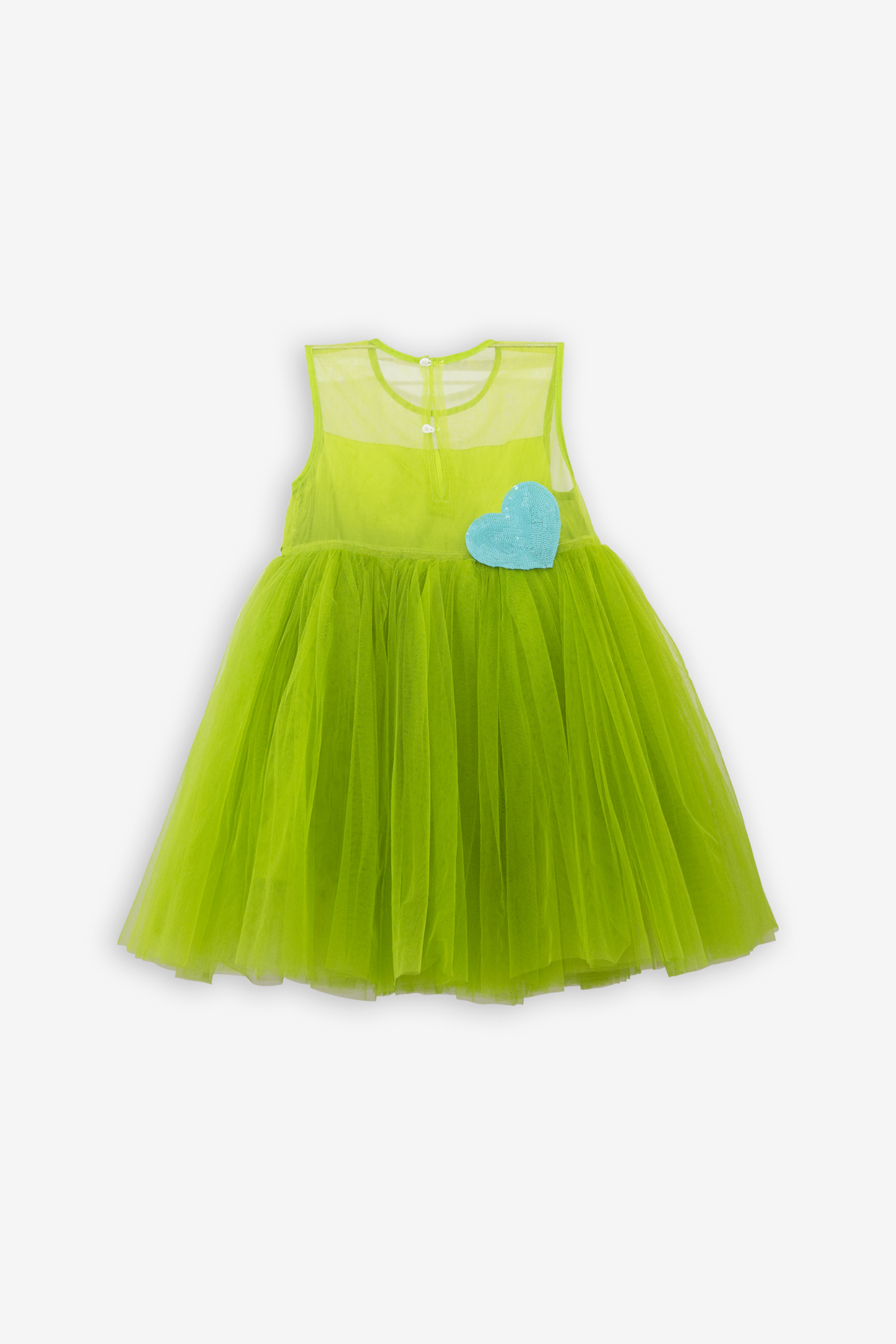 Green Net Dress For Girls by Anaario at Pernia's Pop Up Shop