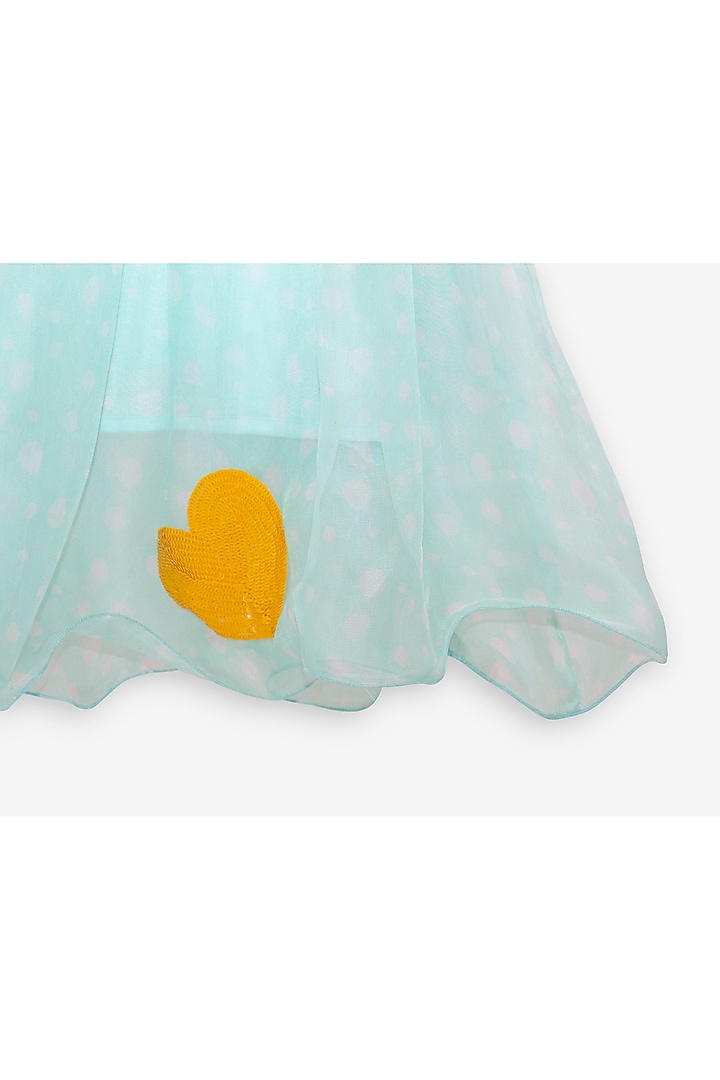 Aqua Blue Organza Dress For Girls by Anaario at Pernia's Pop Up Shop
