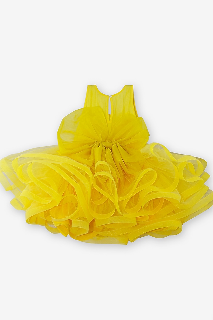 Yellow Net Dress For Girls by Anaario at Pernia's Pop Up Shop