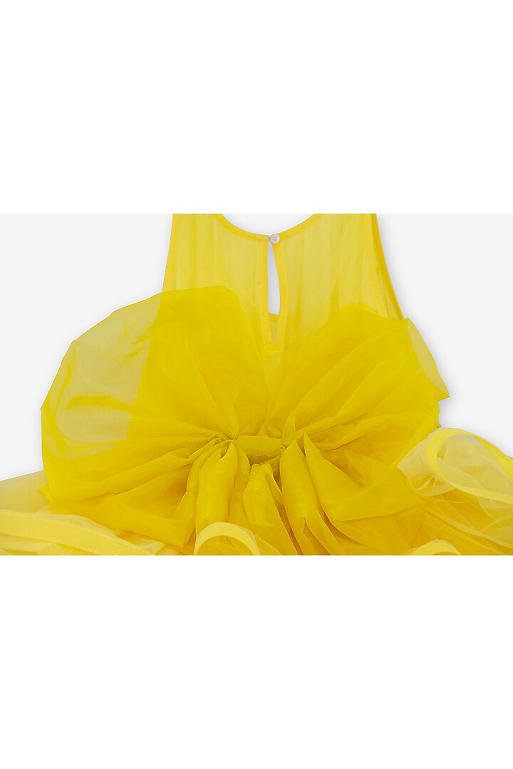 Yellow Net Dress For Girls by Anaario at Pernia's Pop Up Shop