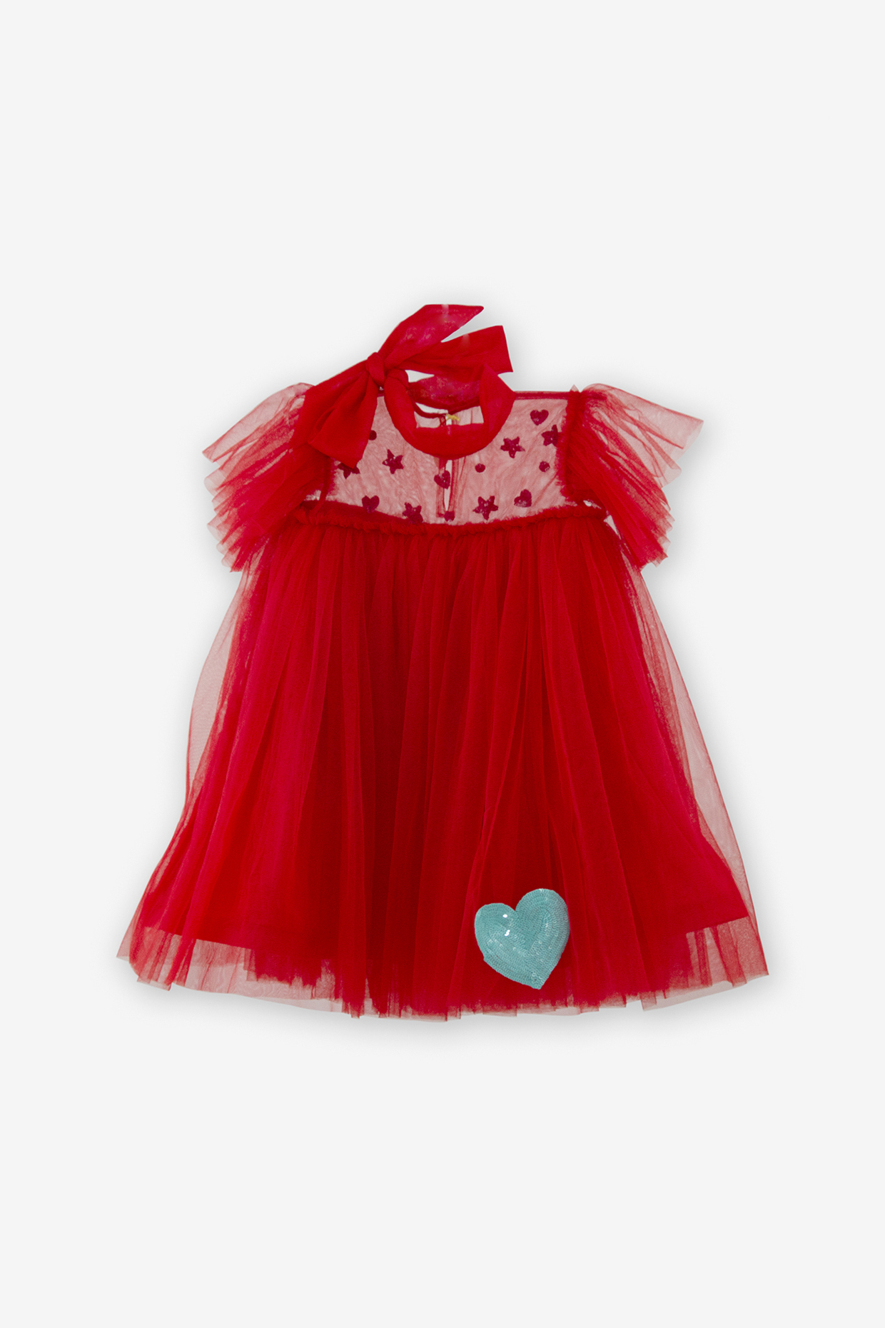 Red Net Dress For Girls by Anaario at Pernia's Pop Up Shop