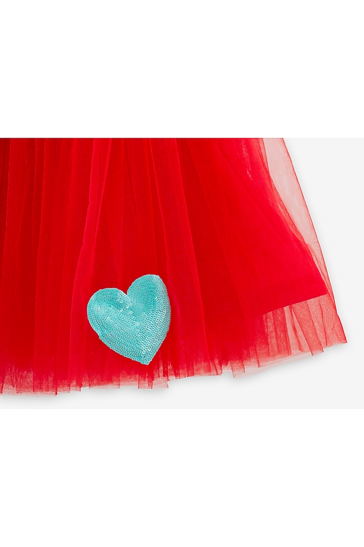 Red Net Dress For Girls by Anaario at Pernia's Pop Up Shop