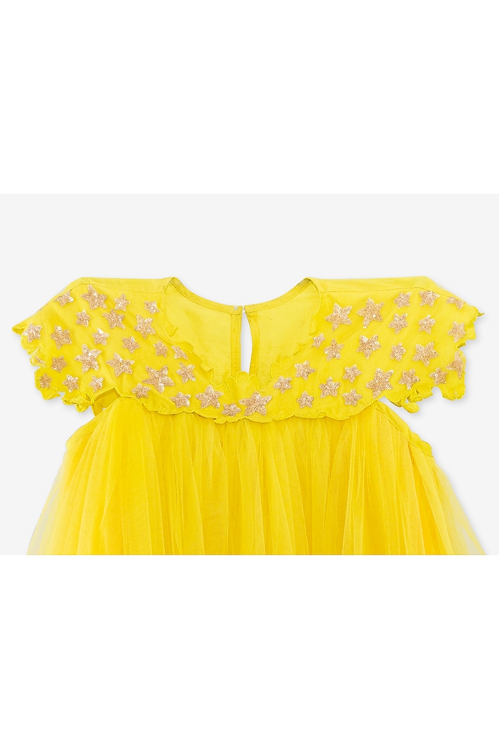 Yellow Net Dress For Girls by Anaario at Pernia's Pop Up Shop
