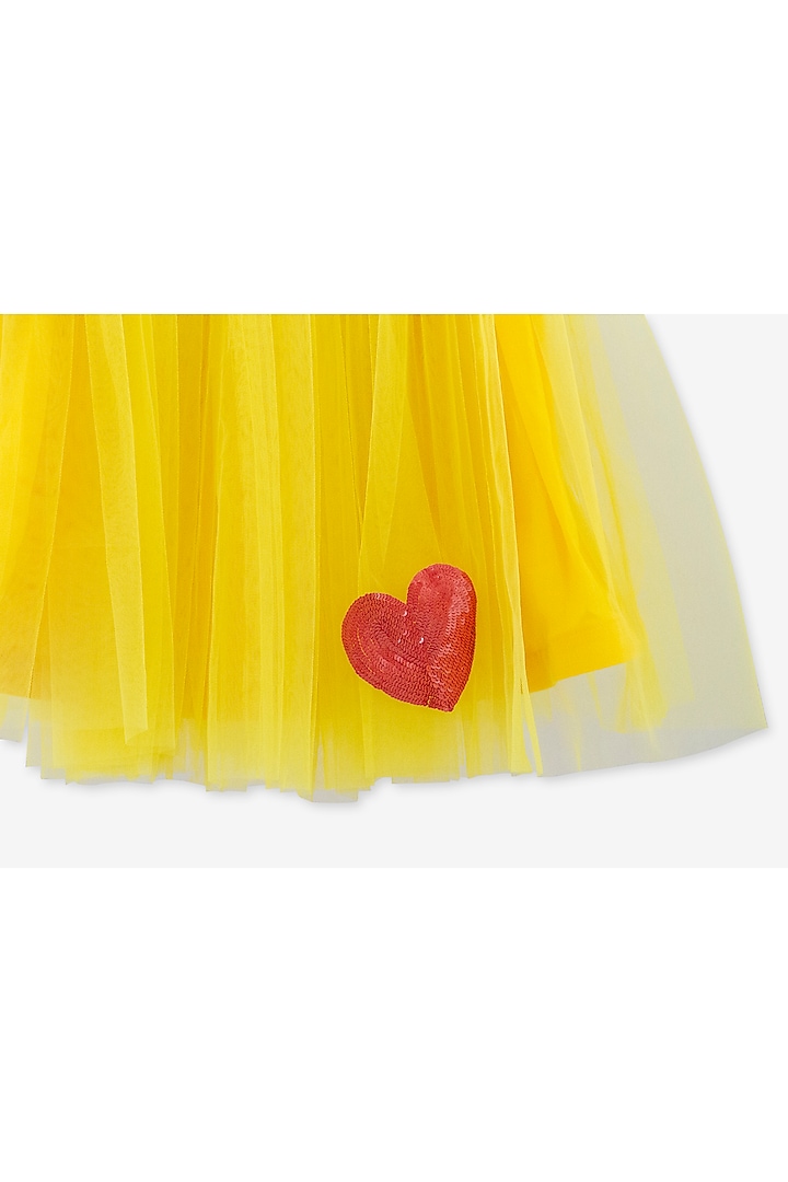 Yellow Net Dress For Girls by Anaario at Pernia's Pop Up Shop