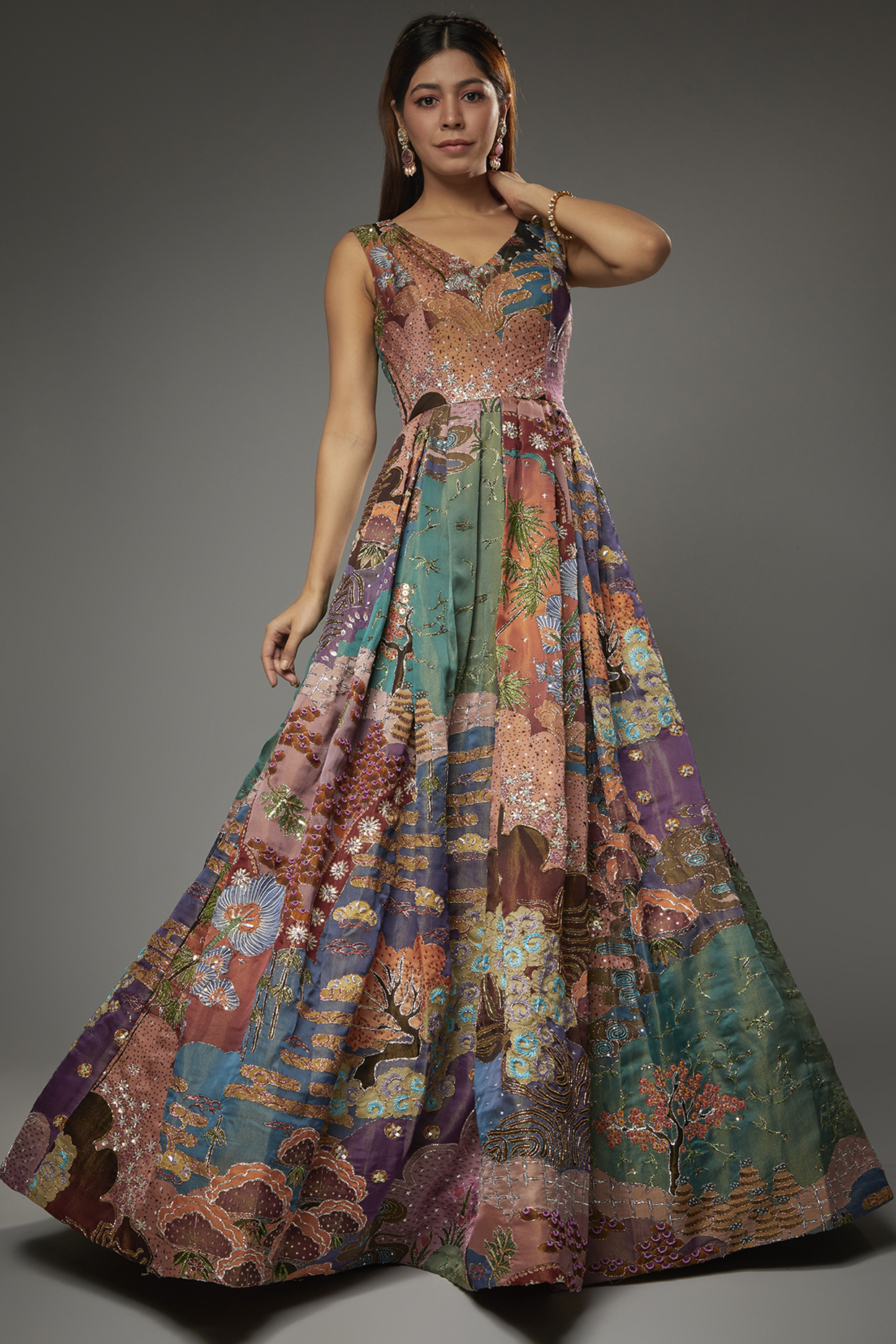 Printed gown design store