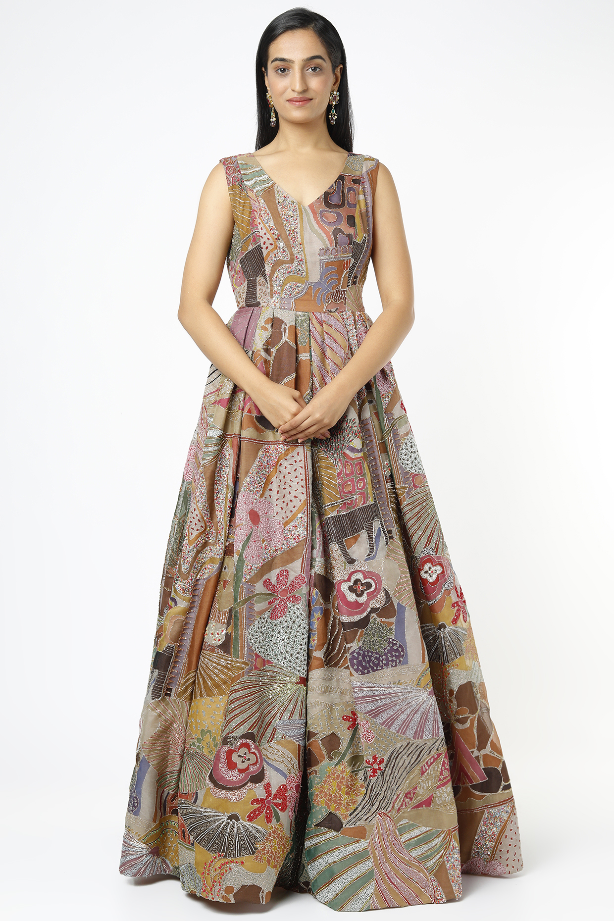 Multi-Colored Organza Wedding Gown by Aisha Rao at Pernia's Pop Up Shop