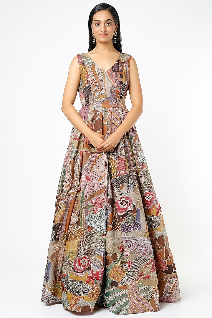 Multi-Colored Organza Wedding Gown by Aisha Rao at Pernia's Pop Up Shop