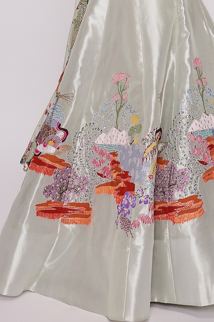 Ivory Embellished Bridal Lehenga Set by Aisha Rao at Pernia's Pop Up Shop