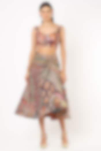 Multi-Colored Embellished Skirt Set by Aisha Rao at Pernia's Pop Up Shop
