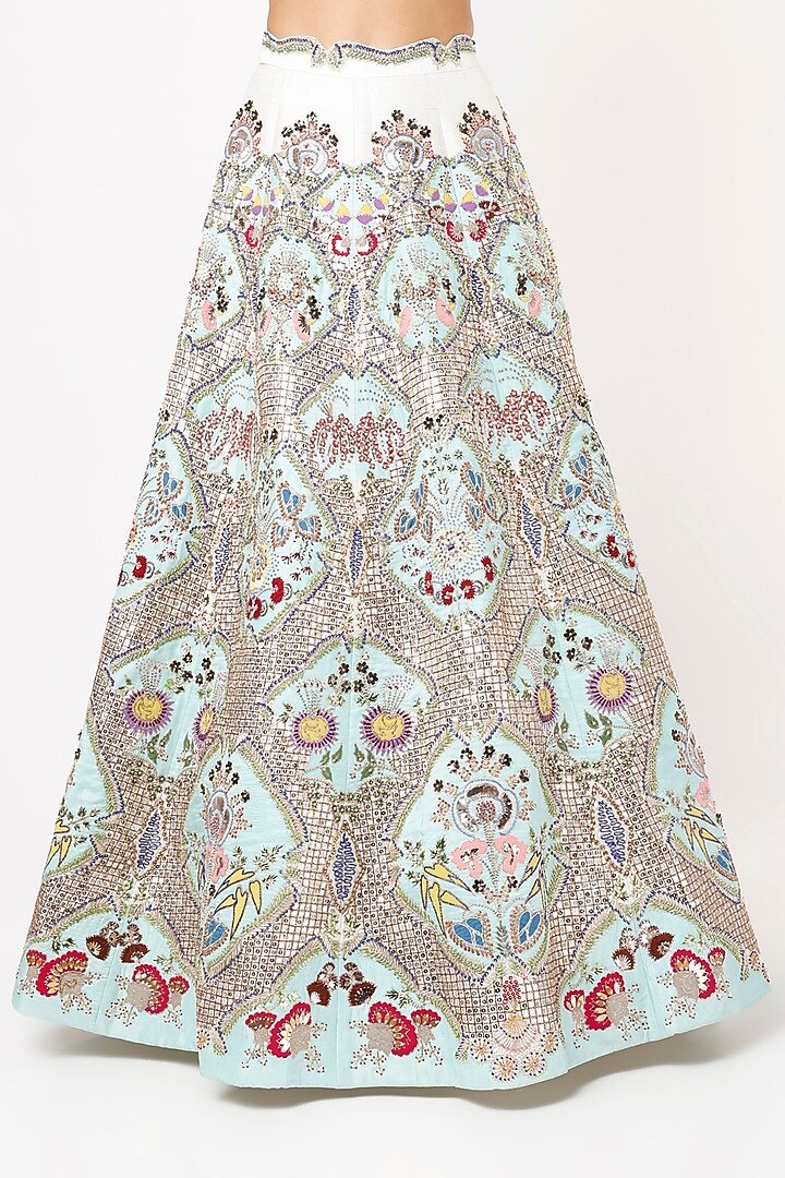 Ivory Embellished Bridal Lehenga Set by Aisha Rao at Pernia's Pop Up Shop