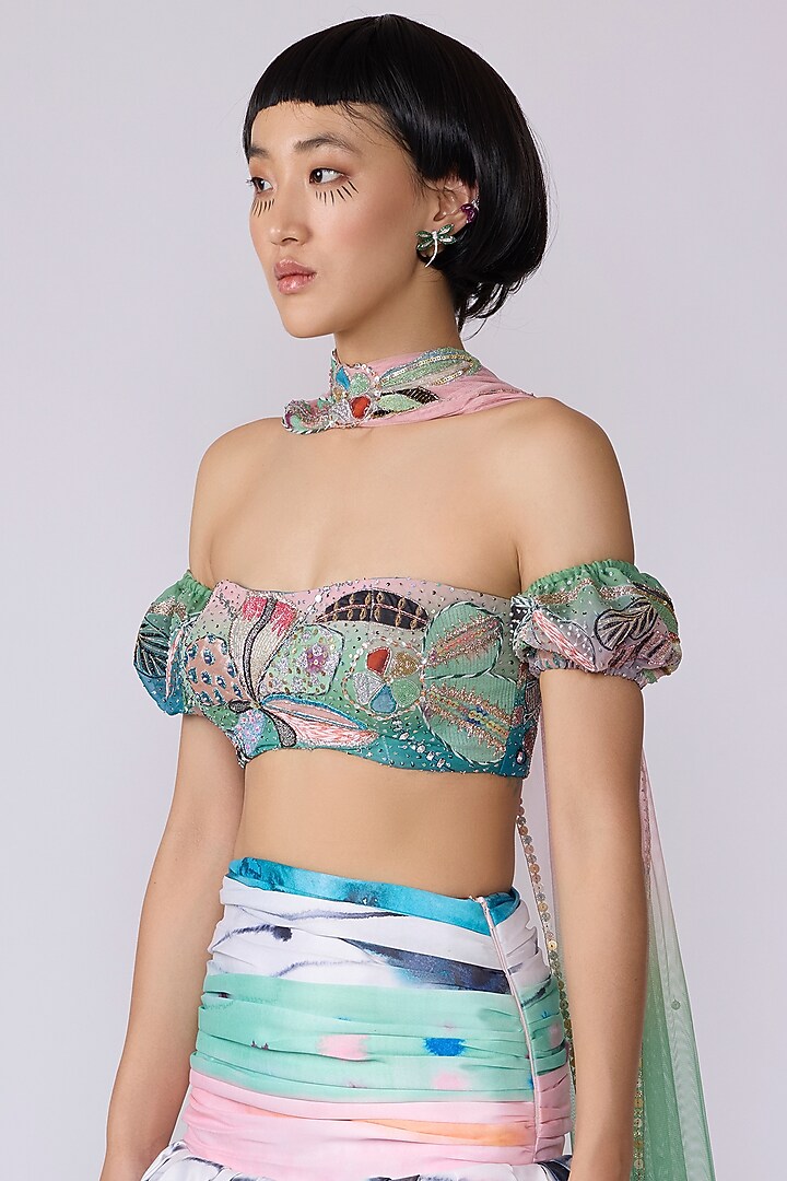Aurora Organza Skirt Set by Aisha Rao at Pernia's Pop Up Shop