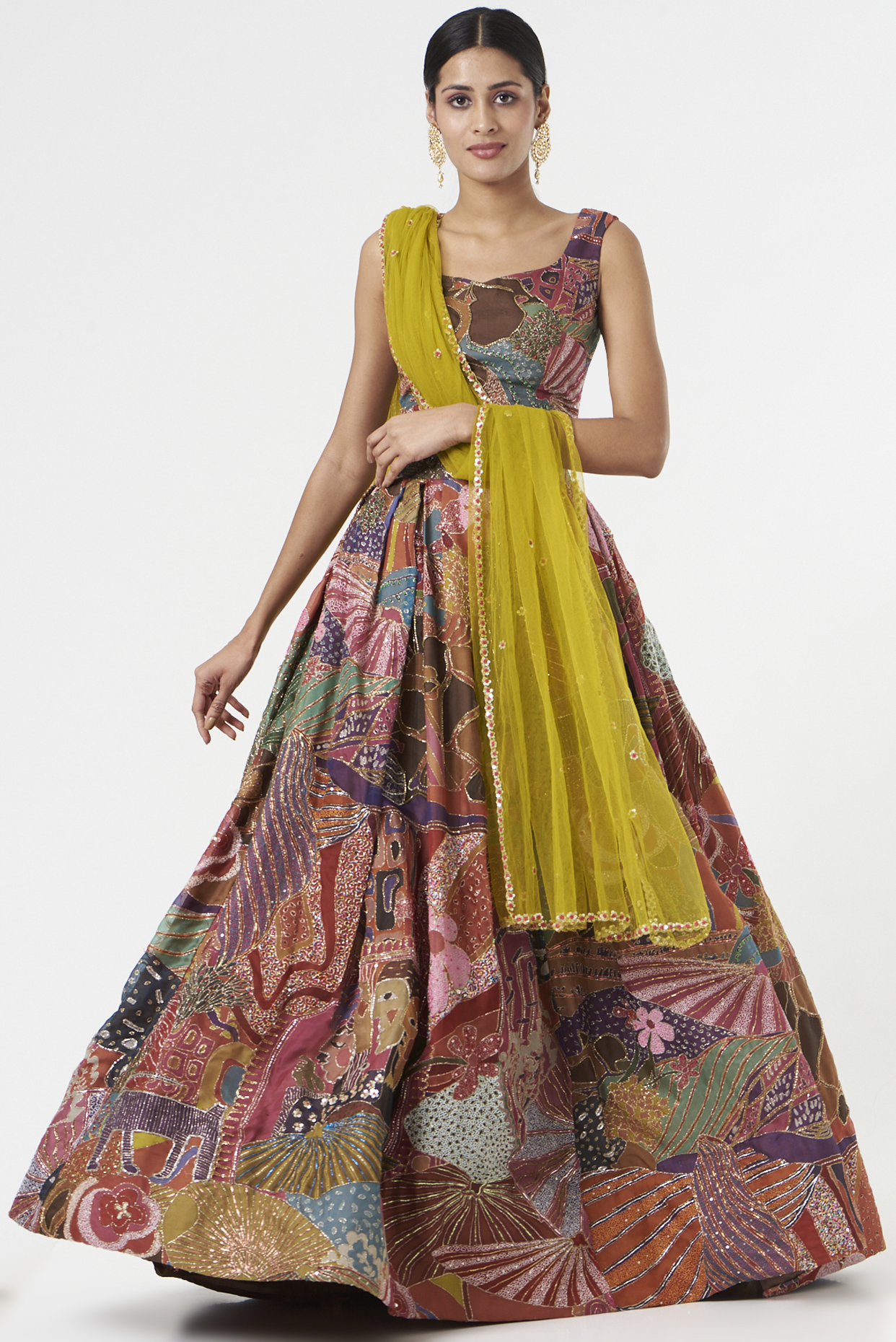 Pink Printed & Embellished Bridal Lehenga Set by Aisha Rao at Pernia's Pop Up Shop