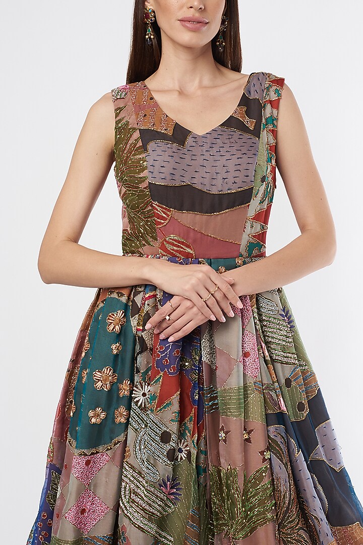 Multi-Colored Embellished Bridal Gown by Aisha Rao at Pernia's Pop Up Shop