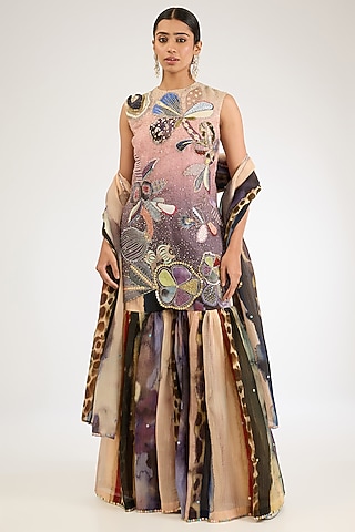 Mist Arora Cupro Gharara Set by Aisha Rao