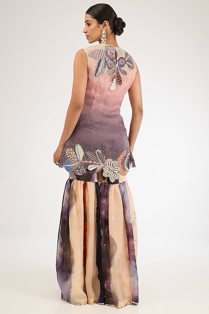 Mist Arora Cupro Gharara Set by Aisha Rao at Pernia's Pop Up Shop