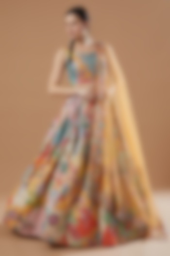 Yellow Embellished Bridal Lehenga Set by Aisha Rao at Pernia's Pop Up Shop