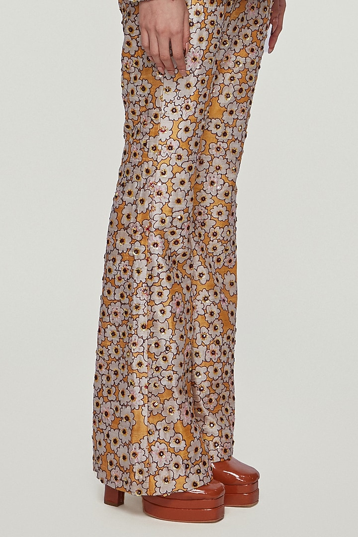 Yellow Printed Blazer Set by Aisha Rao at Pernia's Pop Up Shop