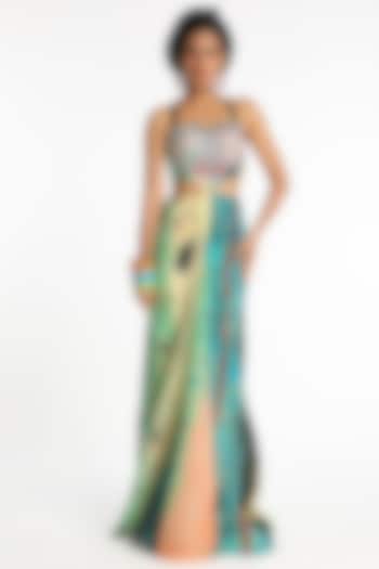 Aurora Cupro Printed Gathered Skirt Engagement Gown by Aisha Rao at Pernia's Pop Up Shop