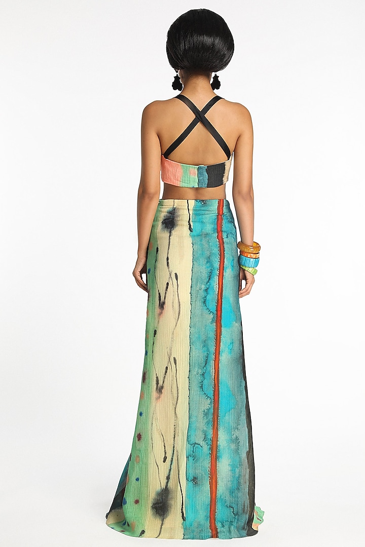 Aurora Cupro Printed Gathered Skirt Engagement Gown by Aisha Rao at Pernia's Pop Up Shop