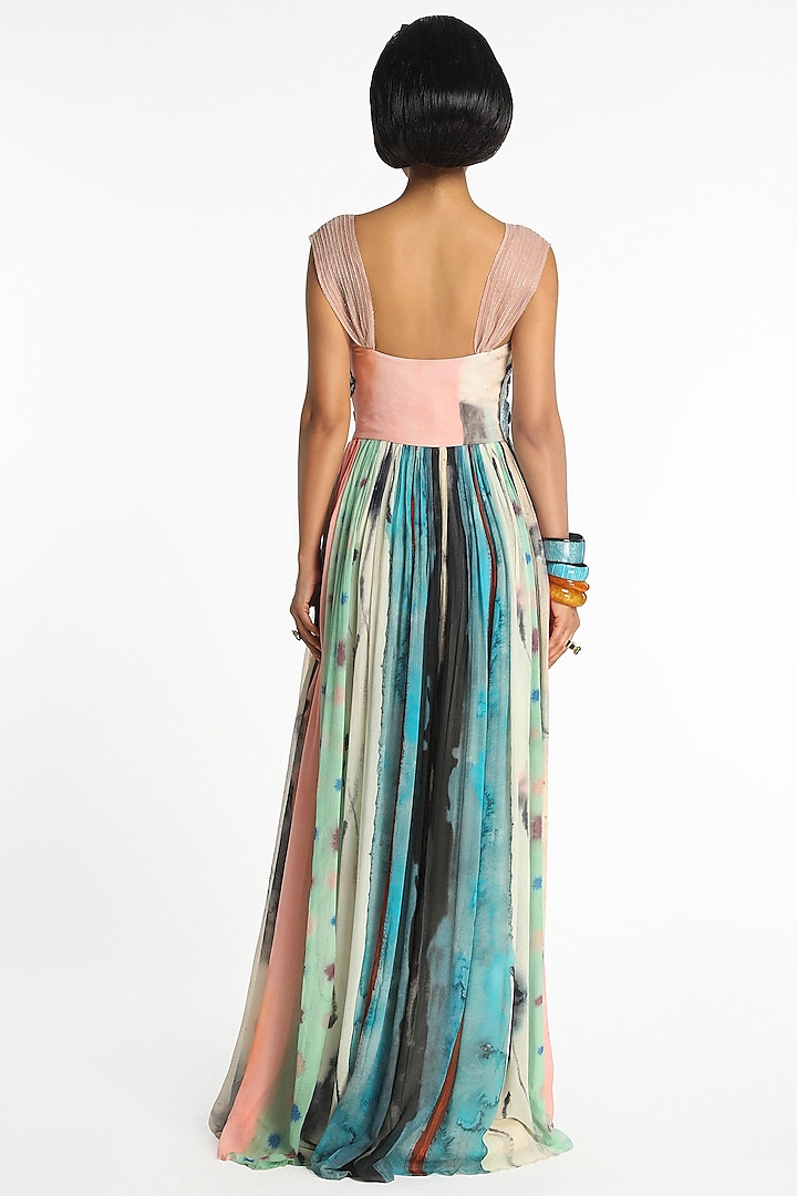 Aurora Cupro 3D Floral Embellished Gathered Skirt Wedding Gown by Aisha Rao at Pernia's Pop Up Shop