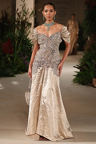 Buy Brocade Wedding Gown for Women Online from India's Luxury Designers 2026