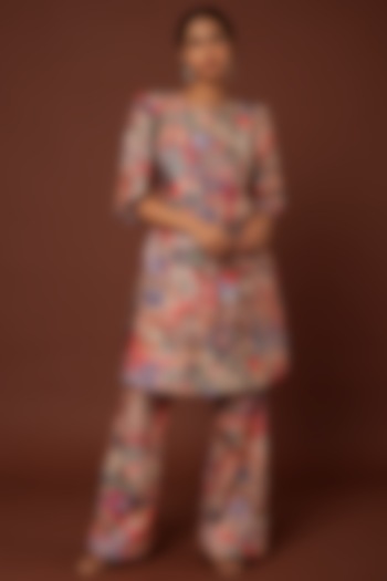 Multi-Colored Printed Kurta Set by Aisha Rao at Pernia's Pop Up Shop